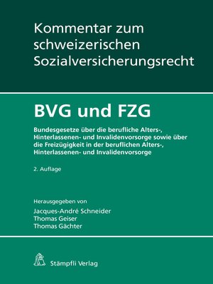 cover image of BVG und FZG